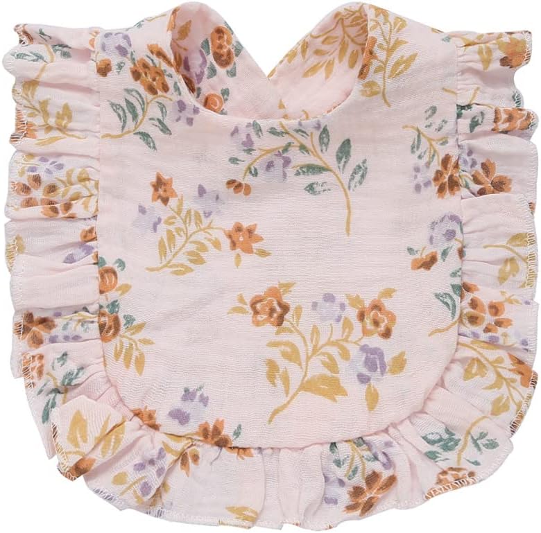 4 PACK Solid Muslin Baby Drool Bibs Set for Unisex Boys Girls Cotton Adjustable Teething Feeding Drooling Bibs