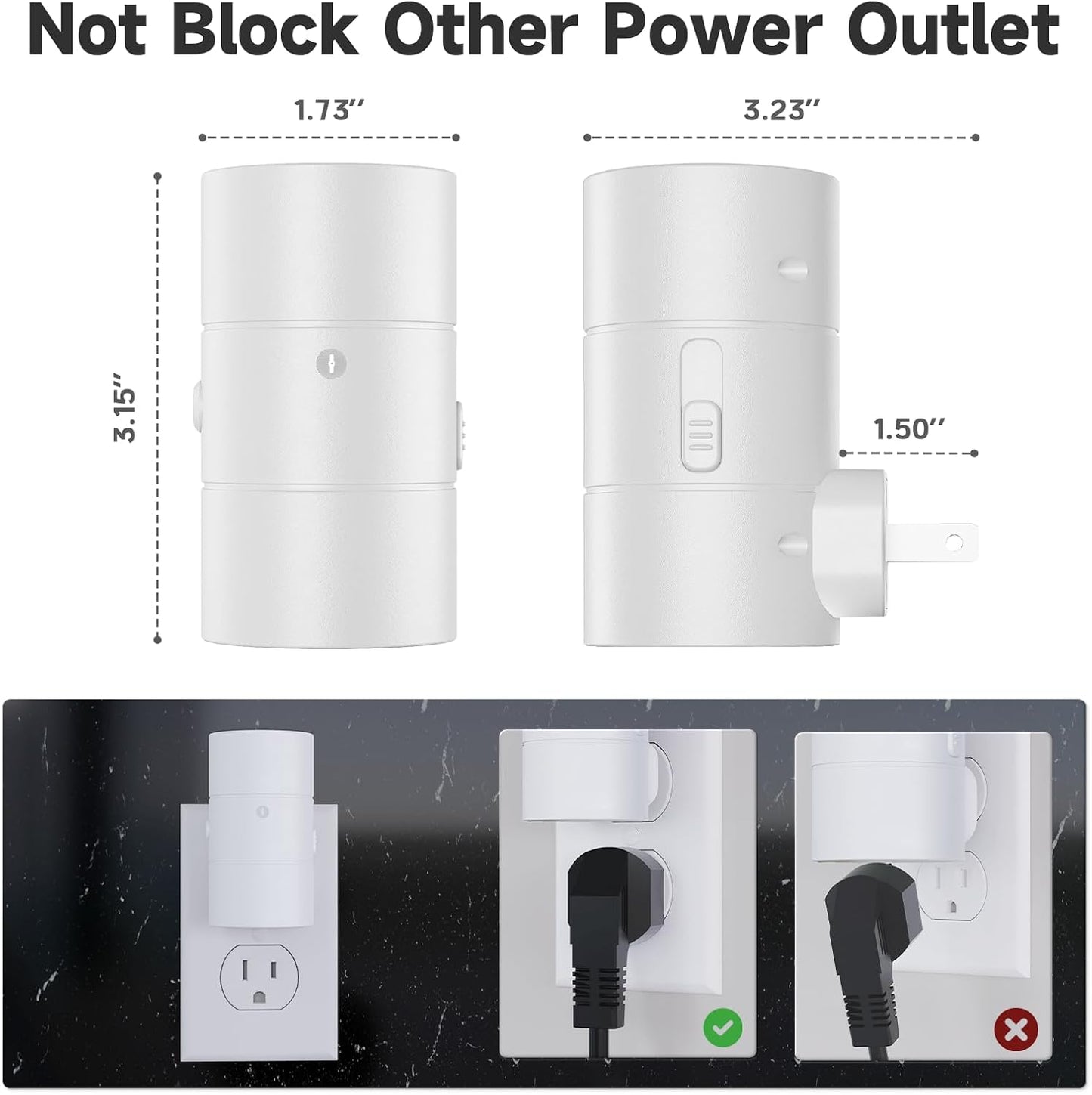 NIORSUN Night Lights Plug into Wall, Dimmable with 3 Color Modes & Auto On/Off Sensor, Ultra-Slim Nightlight for Hallway, Bathroom, Bedroom, Nursery, Kitchen (8 Pack, White)