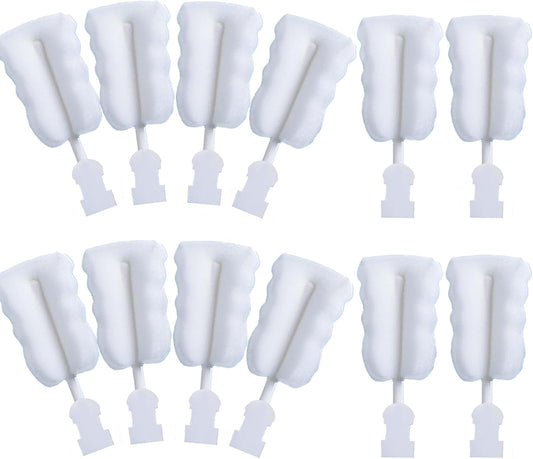 Bottle Brush Sponge Replacement Heads 12 Pack Durable Cleaning Brush Head Environmental Protection Cup Cleaner Brushes Refill Heads Without Handle (Sponge Brush Head 12PCS)