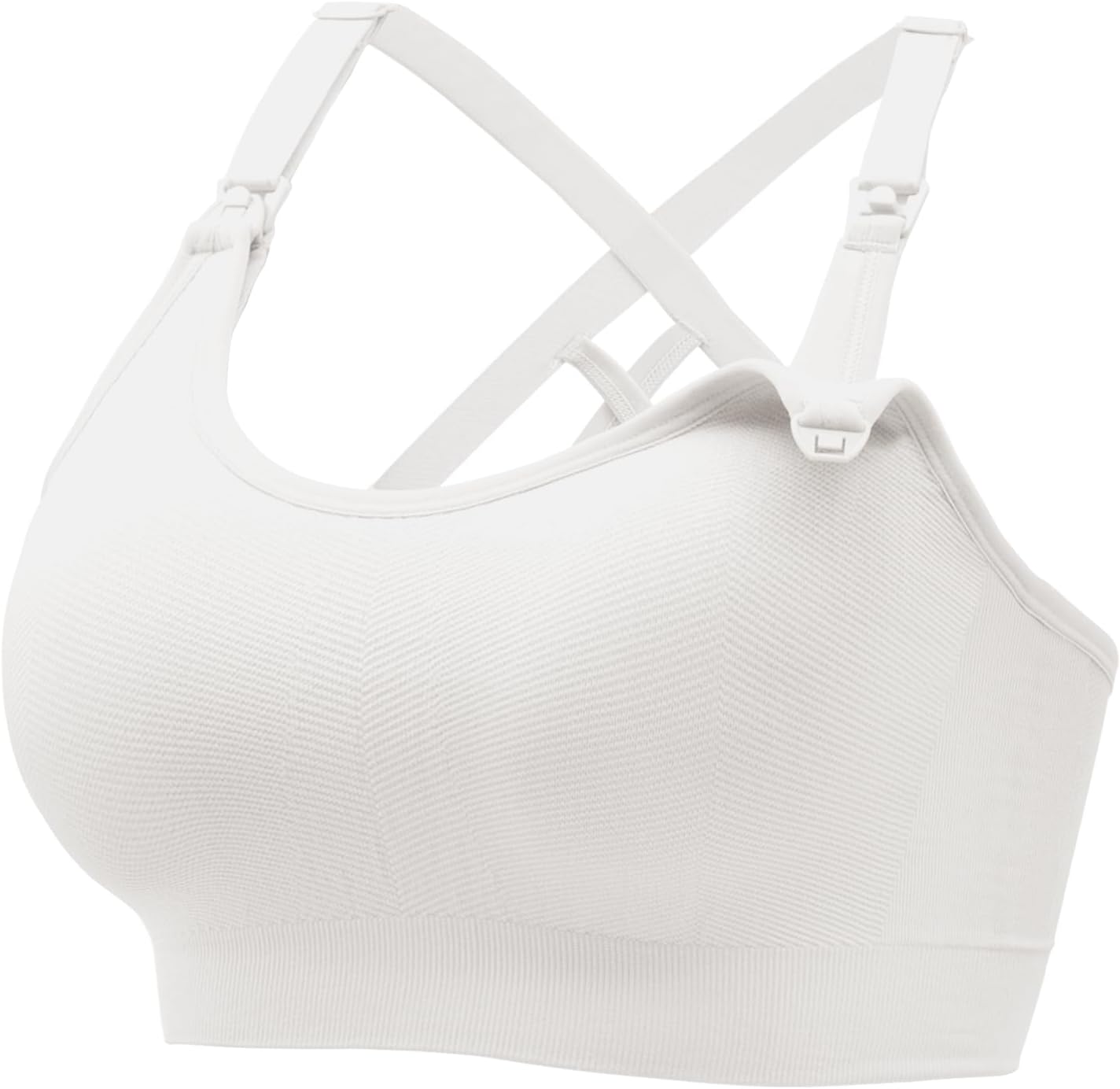 Angelhood Nursing Bras for Breastfeeding, Seamless Nursing Sports Bra Medium Impact Support Maternity Bras for Pregnancy