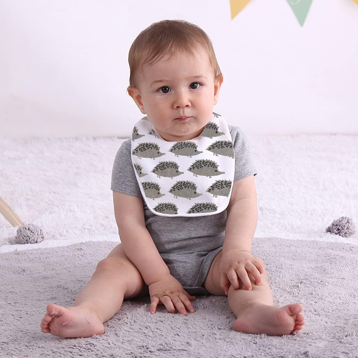 Maiwa Waterproof Terry cloth Baby bibs with Snaps for newborn girl boy, drool and teething for baby