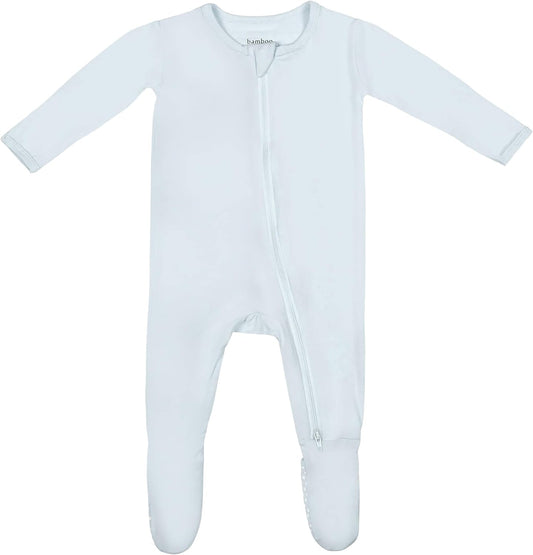 Bamboo Little Soft Baby Footie Pajamas, Baby Clothes, Newborn Sleepers, 95% Viscose and 5% Spandex, 0-24 Months