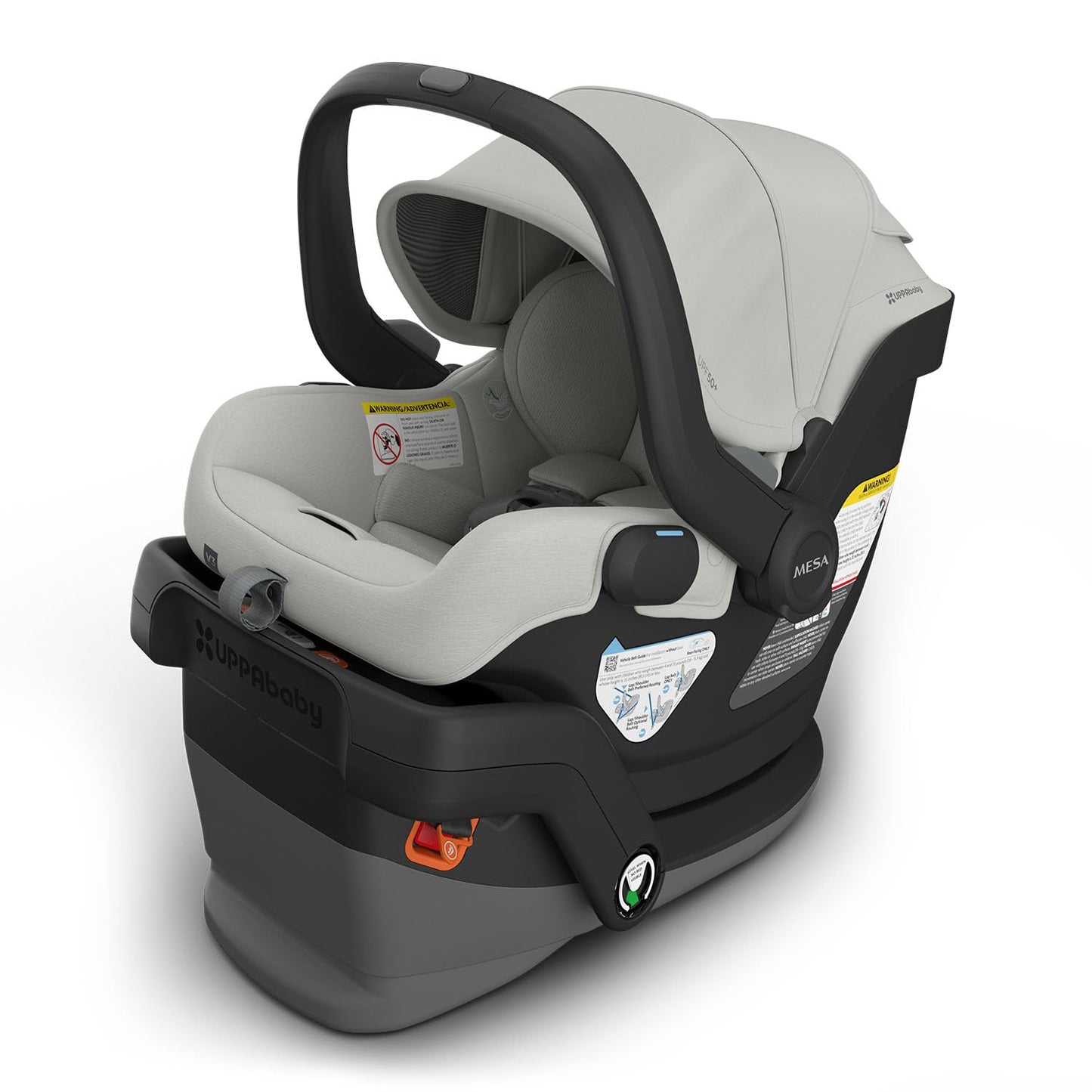 UPPAbaby Mesa V3 Infant Car Seat - Easy Installation + SmartSecure Technology - Attaches to Stroller | Base + Infant Insert Included - Savannah (Grey Mélange)