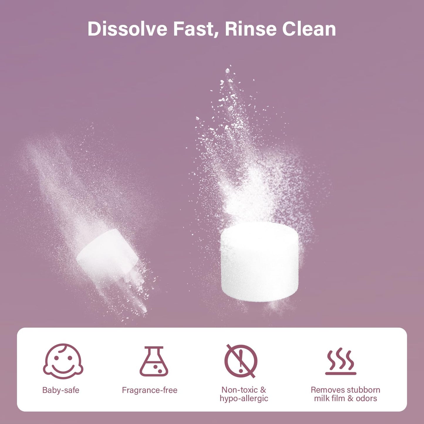 150PCS Baby Bottle Washer Detergent Tablets, Detergent Soap Tablets Compatible with All Types of Bottle Washers, Bottle Cleaning Tablets, Baby Bottle Washer Tablets, 30 Count per Bag