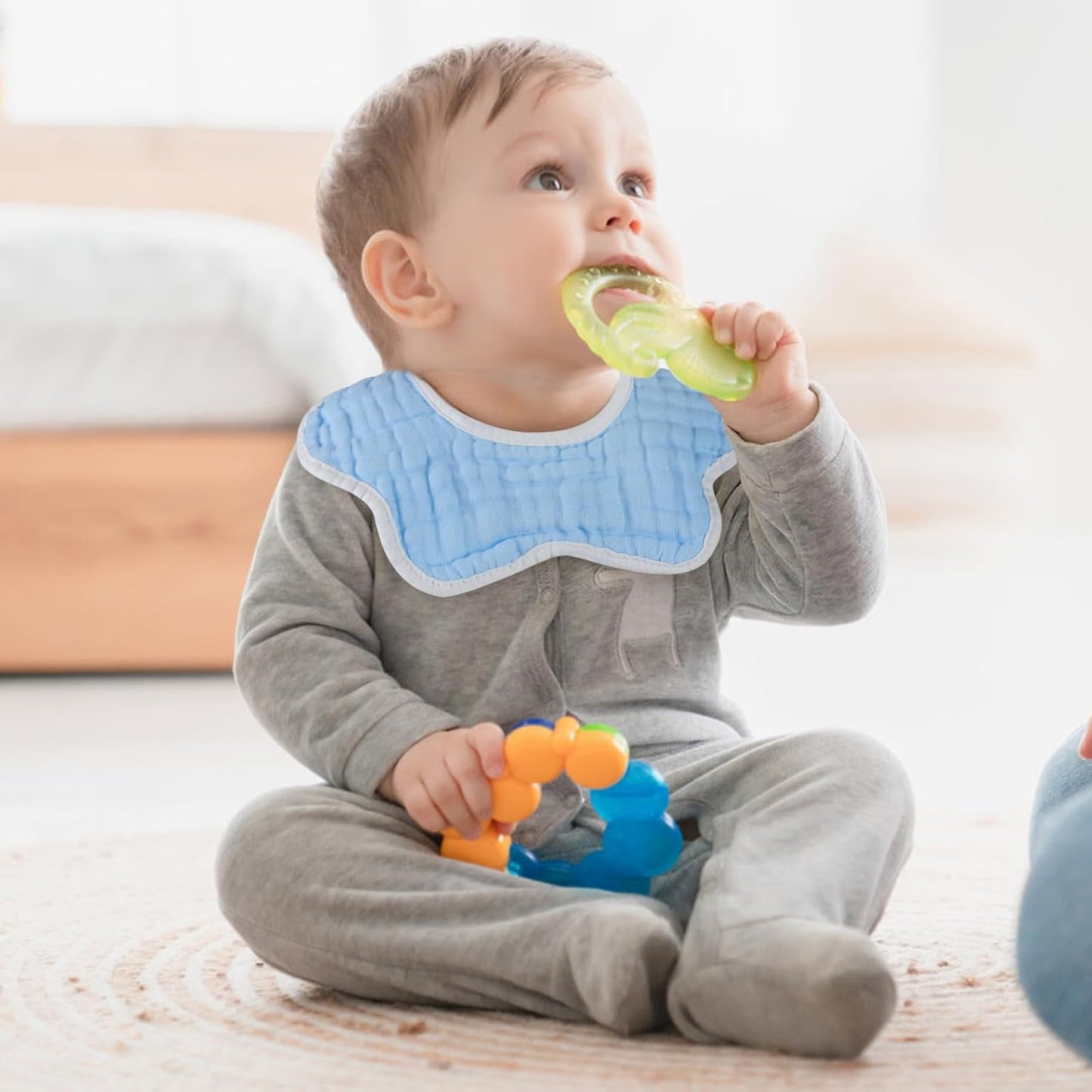 Accmor Muslin Baby Drool Bibs 6 Pack Baby Bandana Drool Bibs Soft Cotton Baby Bandana Bibs for Teething Drooling