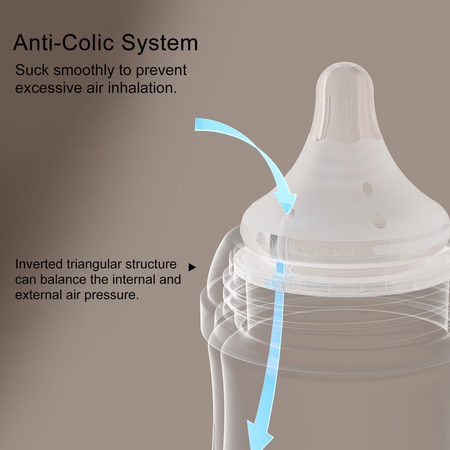 Natural Glass Baby Bottles Gentle & Extra Slow Flow, Newborn Breastfeeding Bottle with Anti Colic Nipple for 0 Months Babies, 3 Packs (White (5 Ounce), 1 Count (Pack of 3))