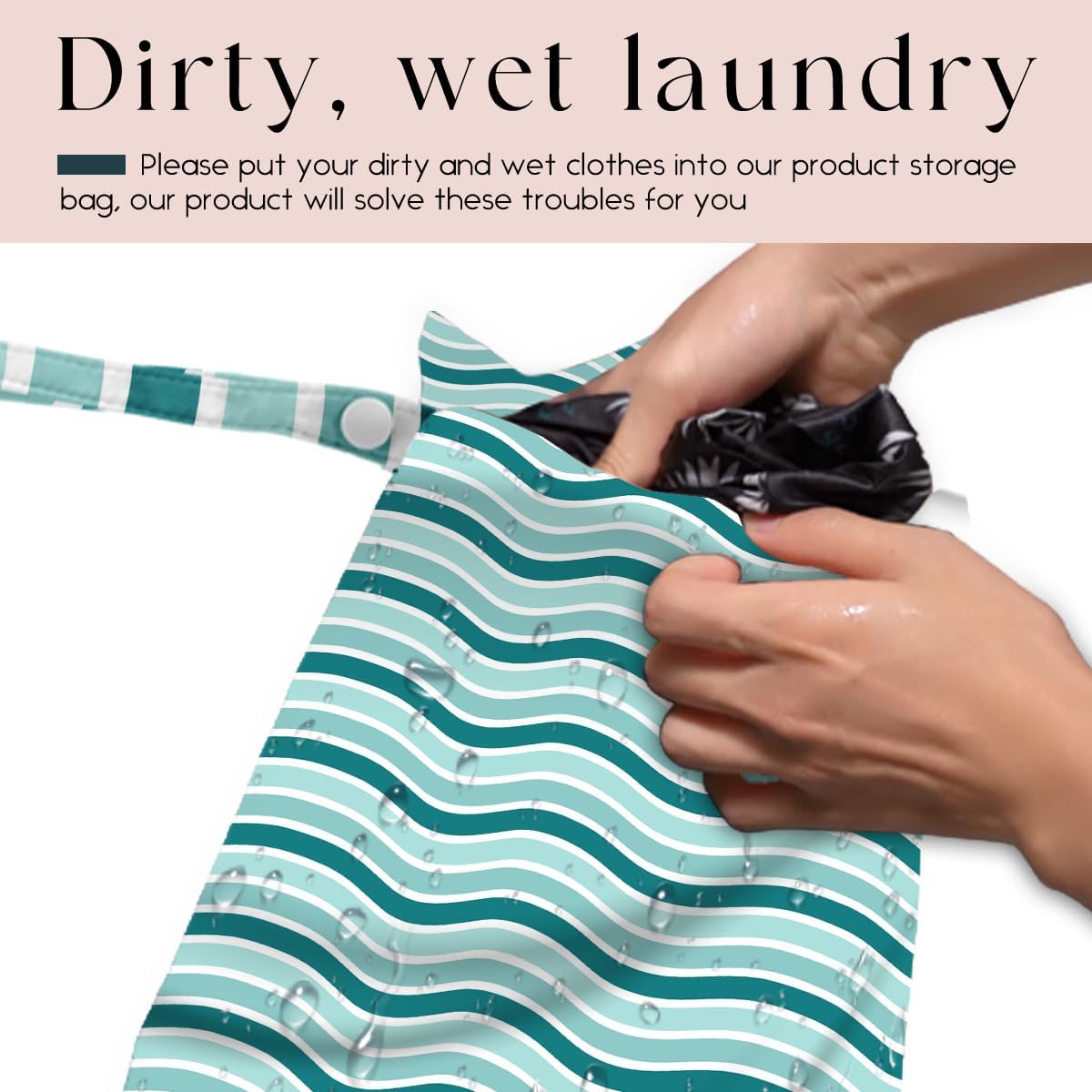 4 Pack Wet Bag for Swimsuit, Beach Travel Essentials Wet Dry Bag, for Sunscreen Toiletry Dirty Clothes Yoga Gym Diaper, Friend Summer Beach Vacation Gifts. Wave, grid