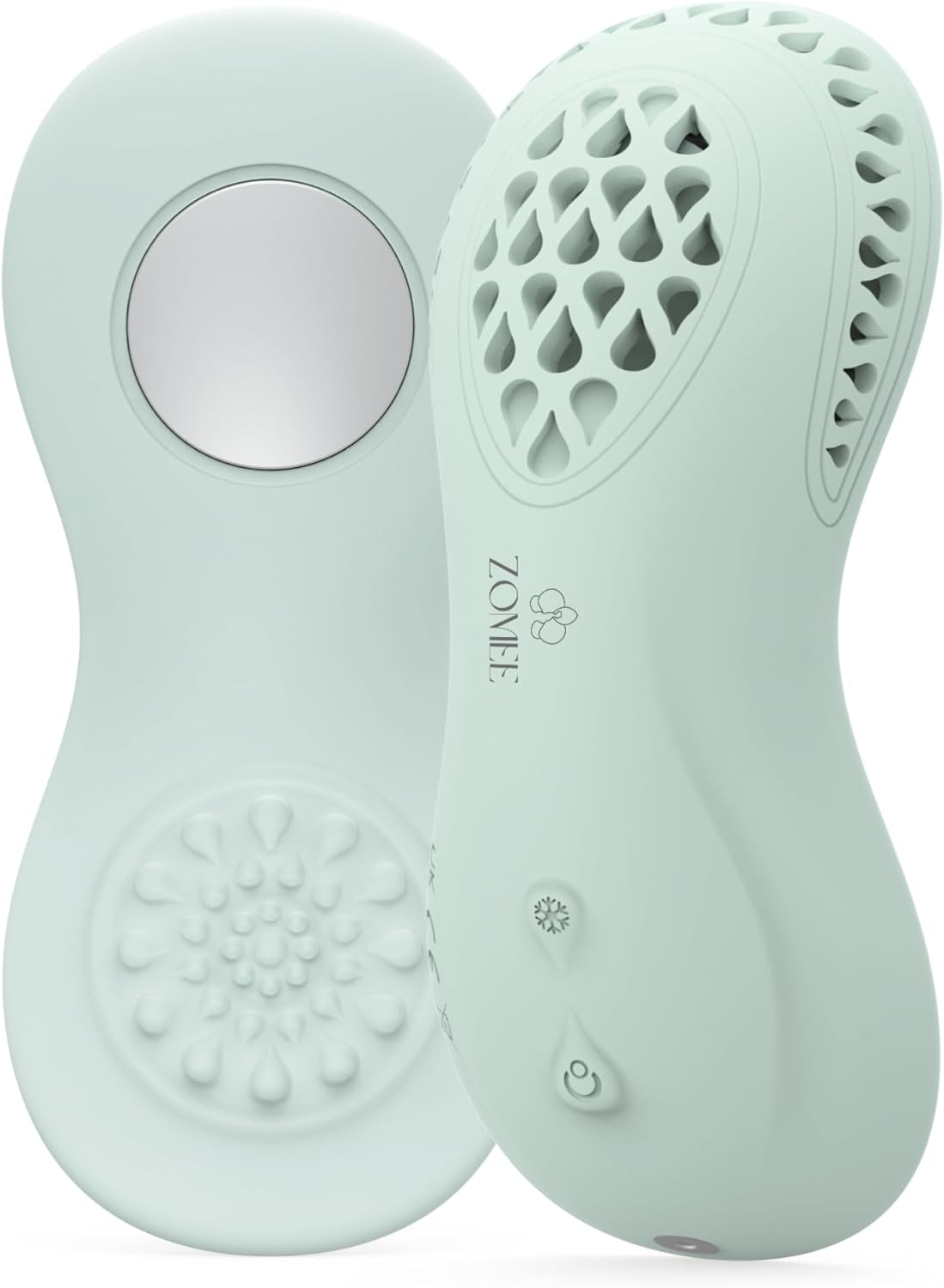 Zomee Cooling Lactation Massager 2-1 Breastfeeding Relief for Engorgement & Clogged Ducts, Vibration & Cooling Therapy, Portable, Rechargeable, BPA-Free for Nursing Moms