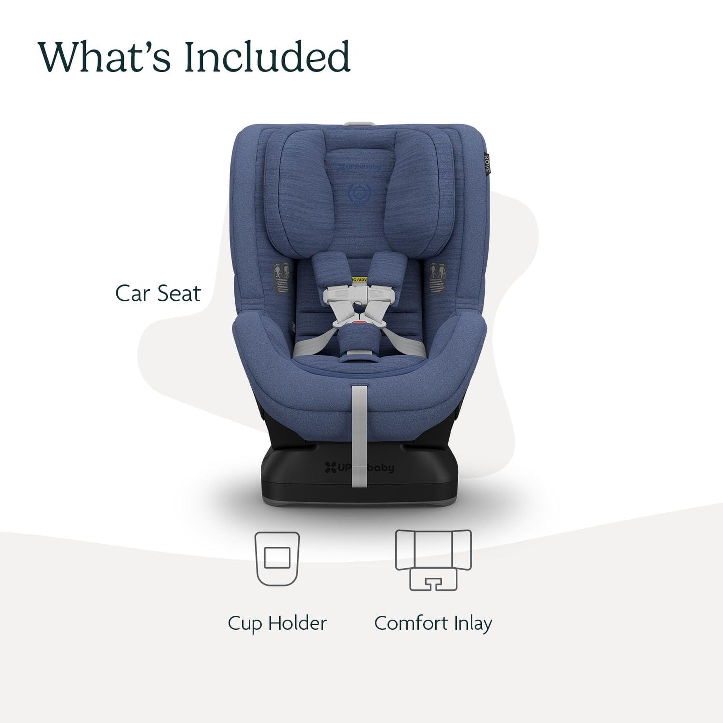 UPPAbaby Rove Convertible Car Seat - 2-in-1 Rear + Forward Facing - Quick + Secure 3-Step Install - Intuitive Safety Technology + Comfort Features - Cup Holder Included - Cody (Coastal Blue)