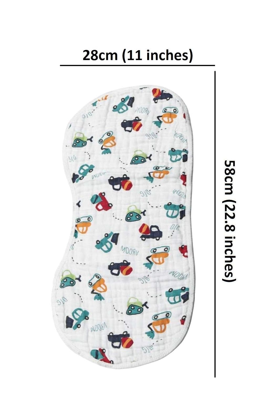 ShoppeWatch Muslin Burp Cloths Baby Burping Bibs 2-Pack Large 100% Cotton 6 Layers Absorbent Cloth Spit Up Dribble Rags BB22