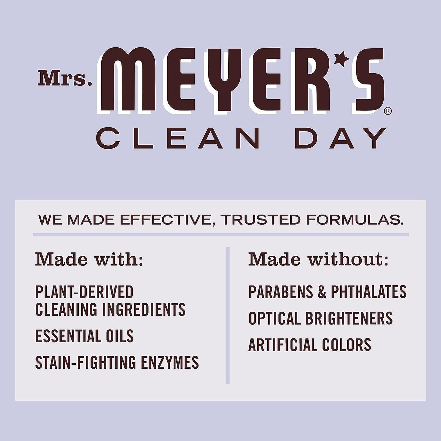 Mrs. Meyer’s Clean Day Lavender Laundry Detergent Concentrated Loads Per Bottle (64 Fl Oz (Pack of 3))