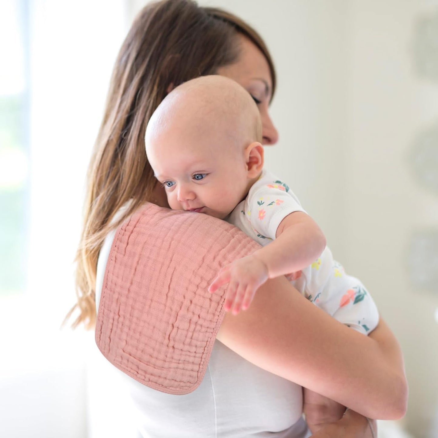 Accmor 6 Pack Muslin Burp Cloths 100% Cotton 20''x10'' Large Extra Soft and Absorbent Baby Burping Cloth for Boys Girls