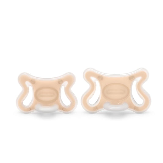 Suavinex Zero Zero Silicone Baby Pacifier w/SX Pro Physiological Pacifier Nipple, (6-18m), 2Pk Fair