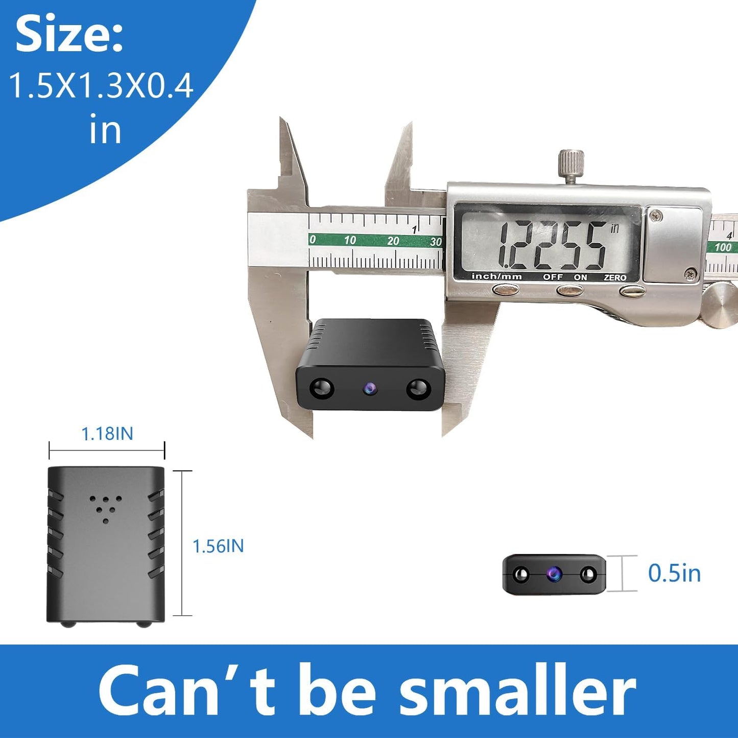 Smallest Wireless WiFi IP Camera,HD1080P Remote Security Camera,Portable Video Recording Live Feed,Smart Baby Monitor with Night Vision,Motion Detection,Cloud Storage for Security with iOS AndroidAPP