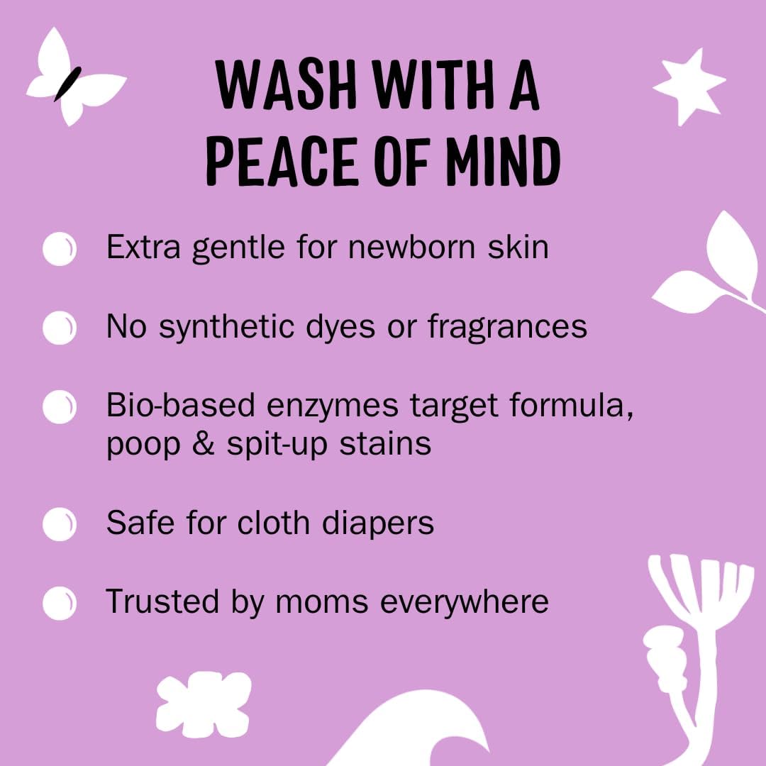 Molly's Suds Baby Liquid Laundry Detergent | Removes Formula, Poop & Spit-Up Stains | Extra Gentle for Infants, Babies, Toddlers (Sweet Baby Shea, 100 Loads)