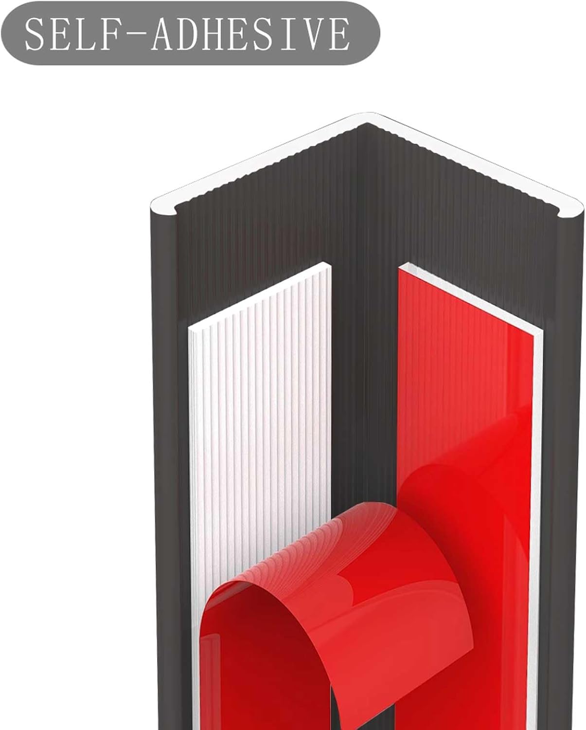 6 Pcs Aluminium Alloy Corner Guards, 48" x 1.2" x 1.2" L-Shaped Metal Wall Protectors for Corners, Door Frames, and Cabinets, Decorative Edge Trim (Black)