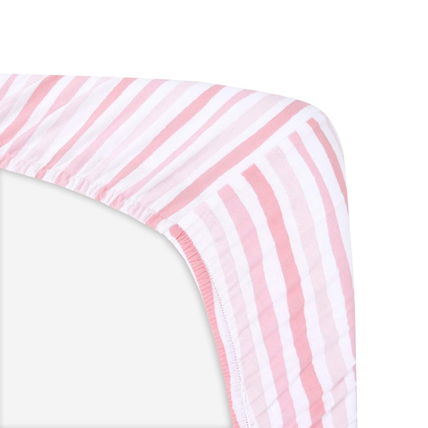 Bassinet Sheets Fit for Oval, Hourglass, Rectangle Bassinet Mattress, 2 Pack 100% Cotton Sheets for Halo, 4moms, Maxi-COSI, Delta, Baby Delight Bassinest, Unisex Fitted Sheet for Baby Girls