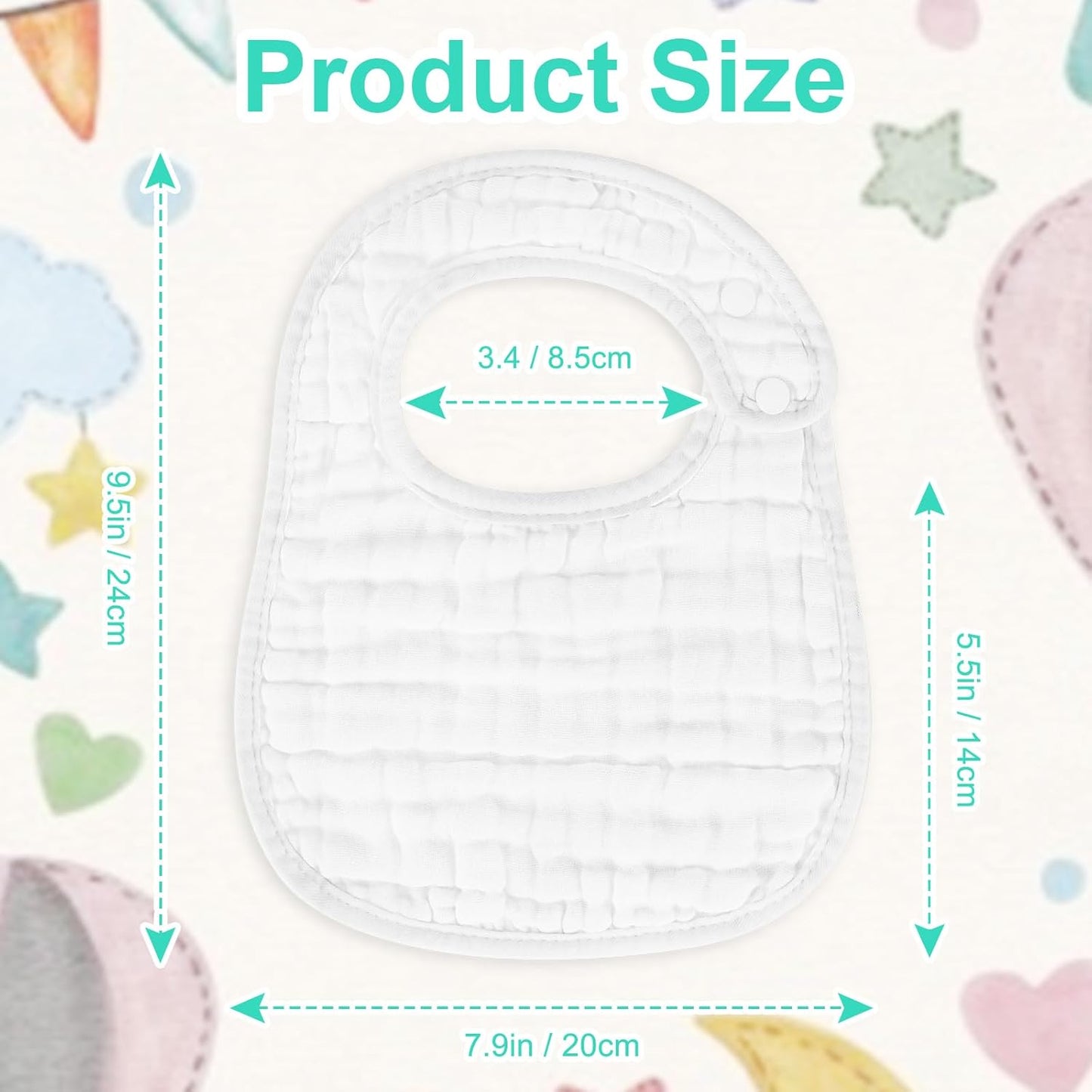 Accmor Muslin Baby Drool Bibs 6 Pack Baby Bandana Drool Bibs Soft Cotton Baby Bandana Bibs for Teething Drooling