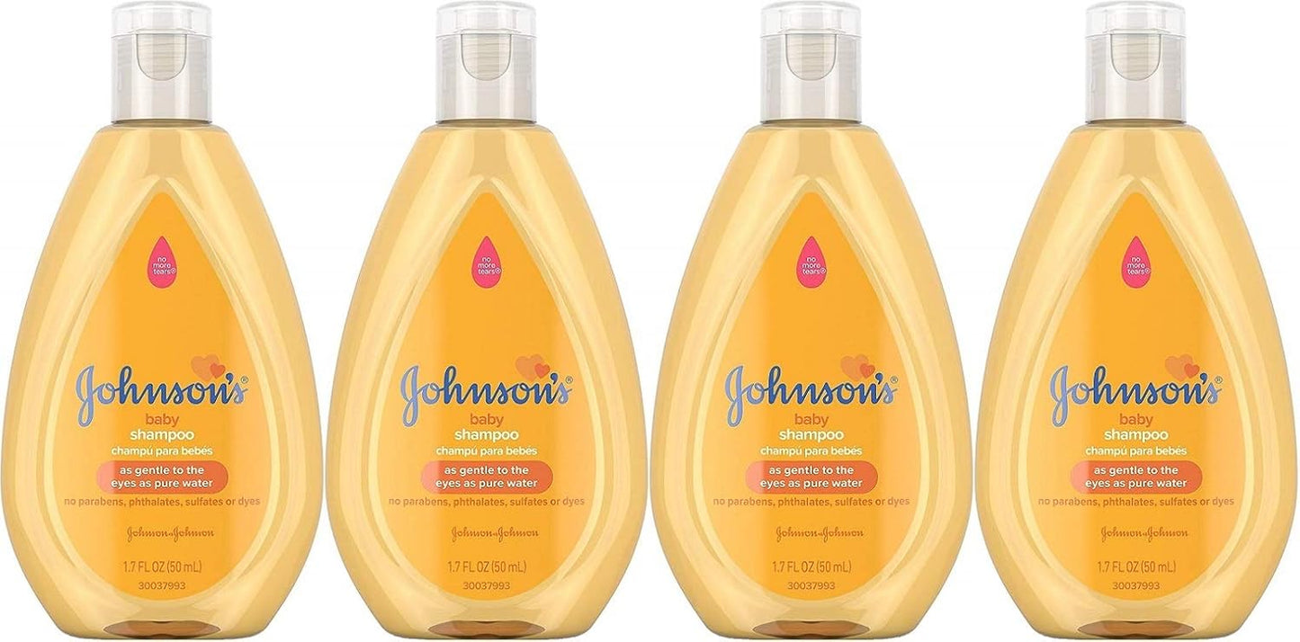 Johnson's Baby Shampoo, Travel Size, 1.7 Ounce (Pack of 4)