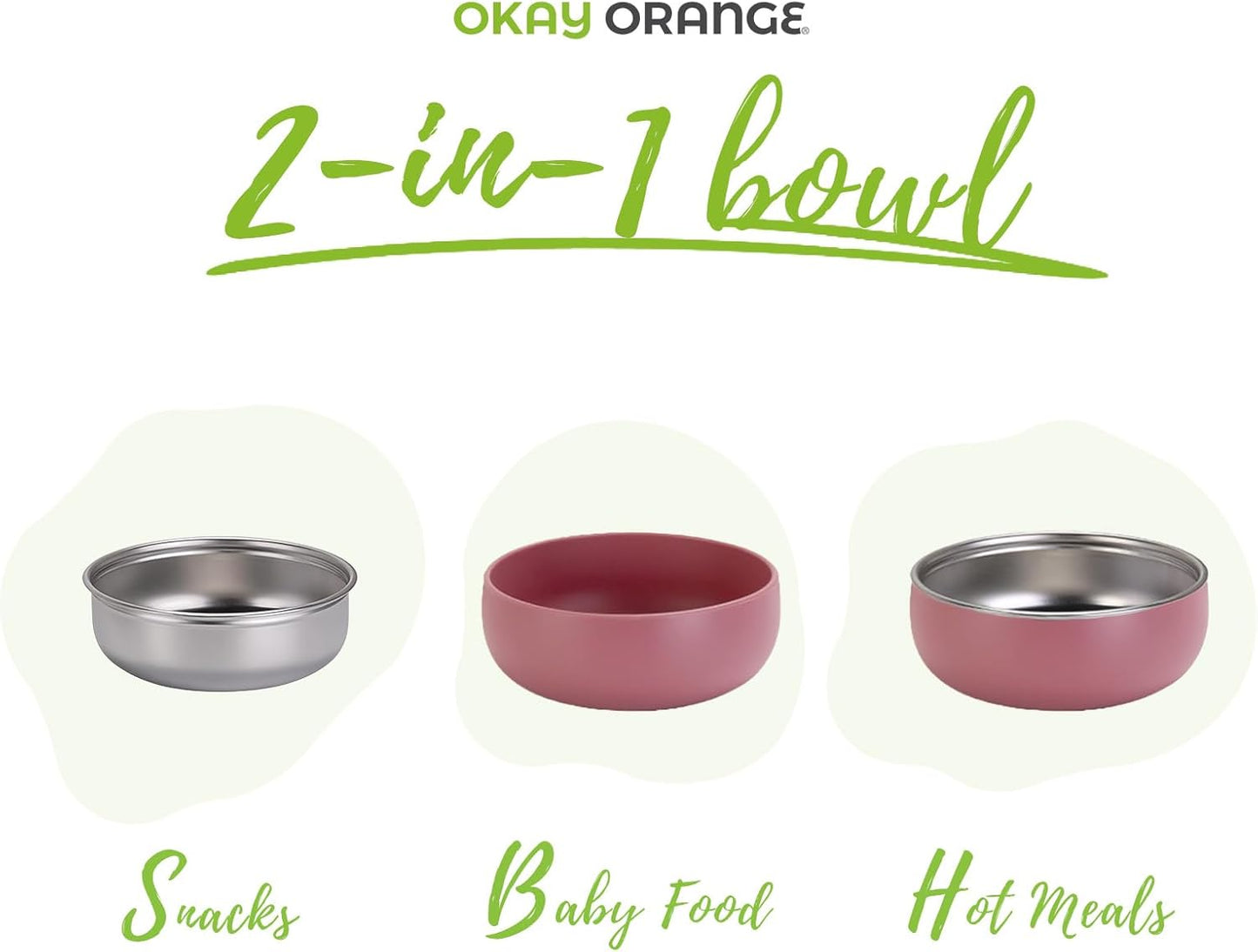 Non-Toxic Toddler Bowls with Non-Slip Base | Stainless Steel Baby Bowls for Kids | 5 Inch BPA-Free Dishwasher Safe Bowls | Mess-Free Feeding Supplies | 4-Pack Set
