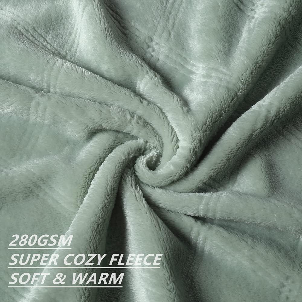 CREVENT Fuzzy Baby Throw Blanket Neutral, Super Soft Plush Blanket for Baby Boys and Girls/Newborns/Infant/Toddler (30"X40" Laurel Green)