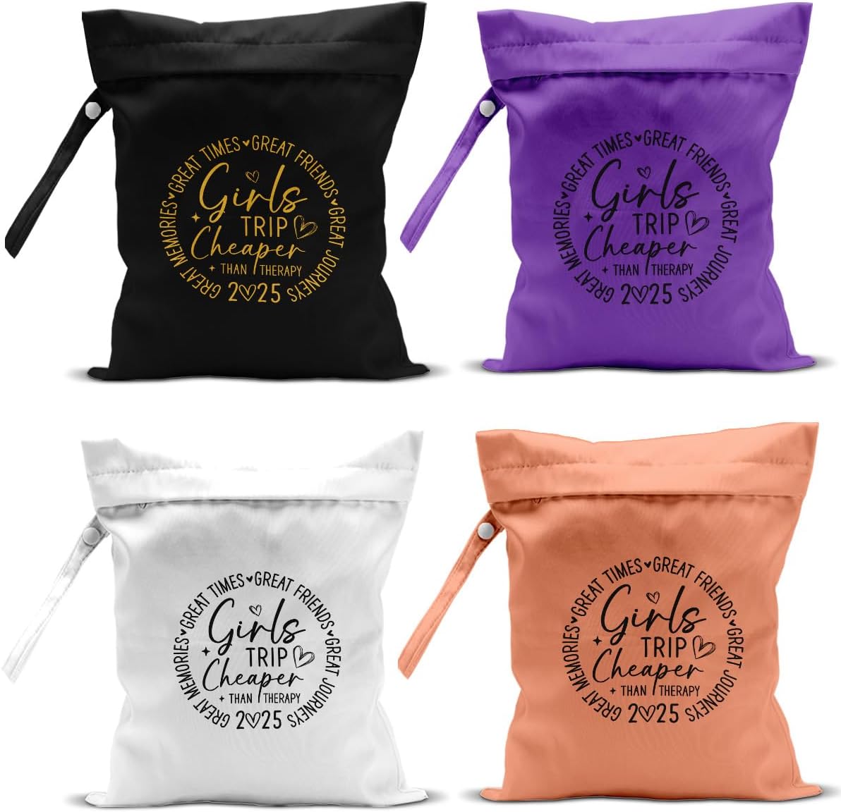 4Pcs Girls Trip Gifts Wet Dry Bag, Aloha Bags Beach Bag Wet Bag Favors, Sunscreen Bags Swimsuit Toiletry Travel Essentials For Women, Beach Travel Laundry bags for Dirty Diaper Swimsuit Gifts