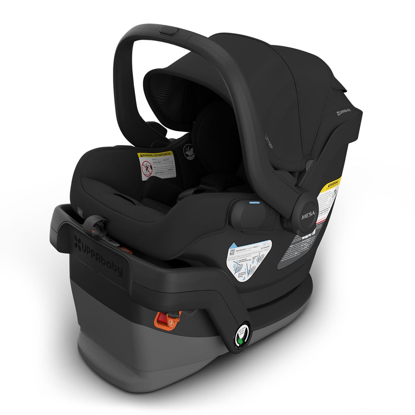 UPPAbaby Mesa V3 Infant Car Seat - Easy Installation + SmartSecure Technology - Attaches to Stroller | Base + Infant Insert Included - Jake (Charcoal)