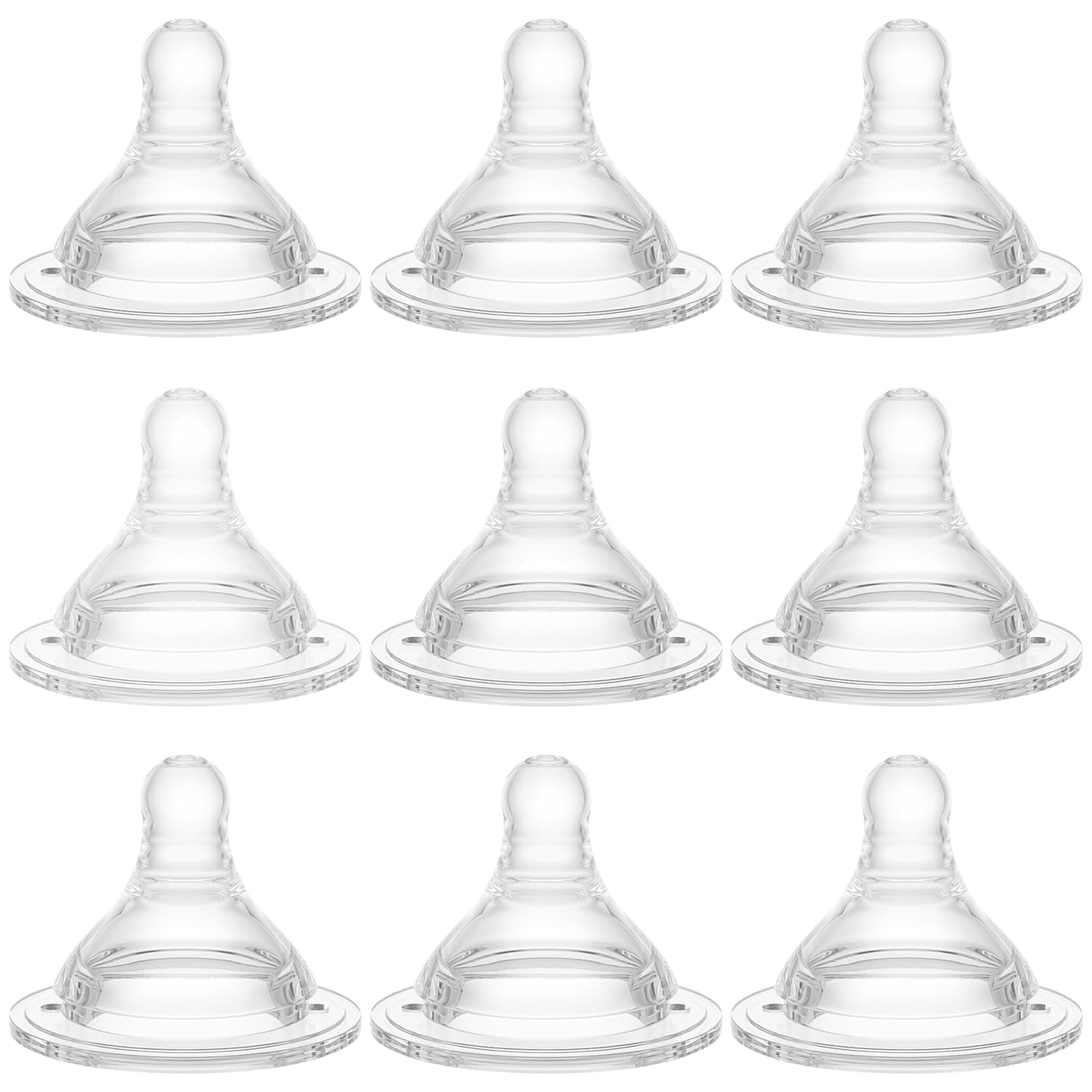 Bottle Nipples Fast Flow Nipple Level 4, 9m+, Compatible with Wide-Neck Baby Bottle, 9 Count