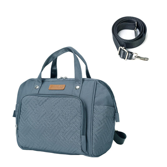 Small Diaper Bag Backpack Mini Diaper Bag Tote, Waterproof Multi-Function Stylish Mini Maternity Bags Travel Backpacks with Insulated Pockets, Dark Gray