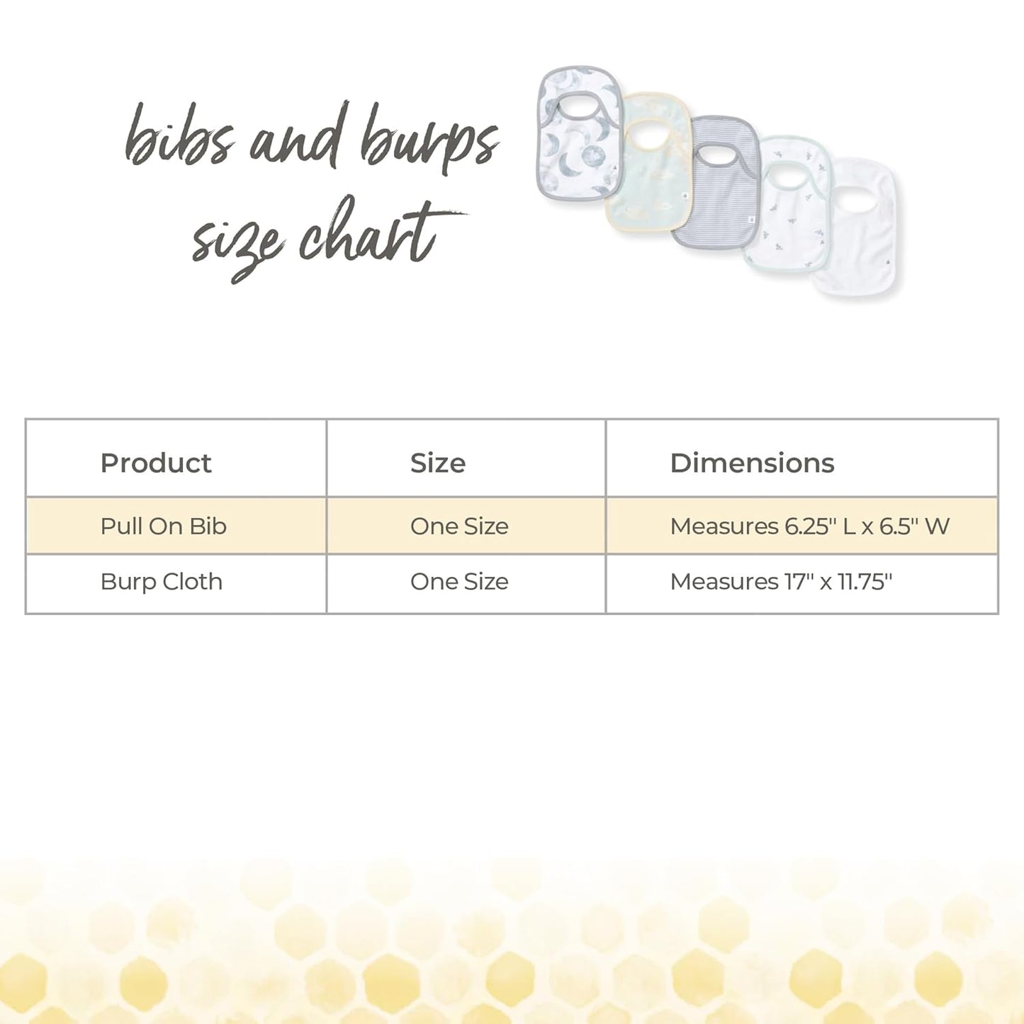 Burt's Bees Baby Organic Baby Bibs – 100% Cotton Newborn Infant Bibs for Baby Boys & Girls
