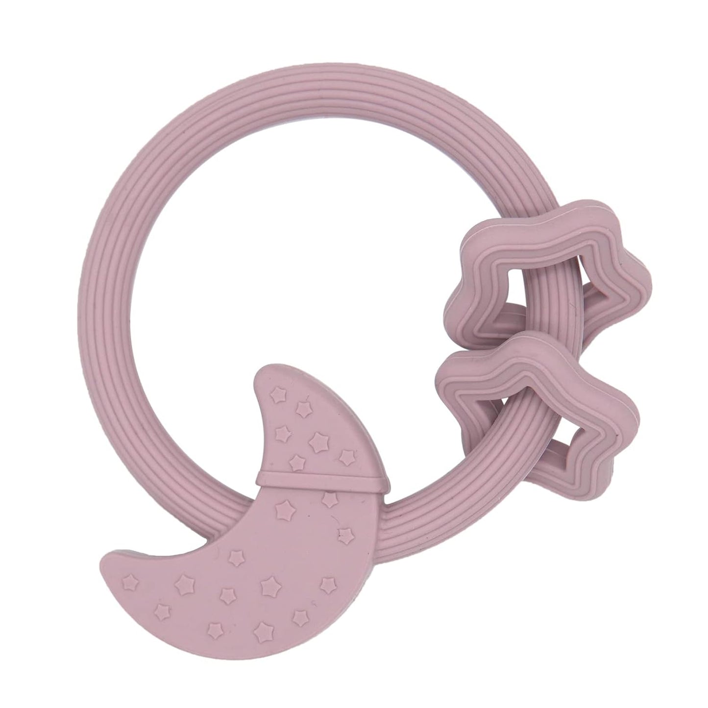 Silicone Baby Teething Toy, Silicone Baby Teether for Babies 3 Months+, BPA Free, Boys Girls Shower, Birthday, Christmas Gifts(Lilac)