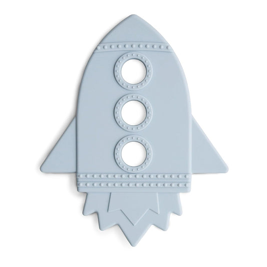 mushie Silicone Baby Teether Toy | Rocket (Cloud)