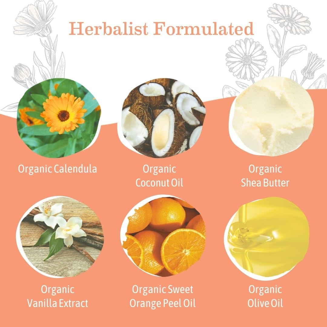 Earth Mama Sweet Orange Baby Wash Liquid Hand Soap Refill, Organic Body Wash for Sensitive Skin, All Purpose Castile Soap Liquid with Coconut Oil, Shea Butter, Calendula & Aloe, 34 fl oz