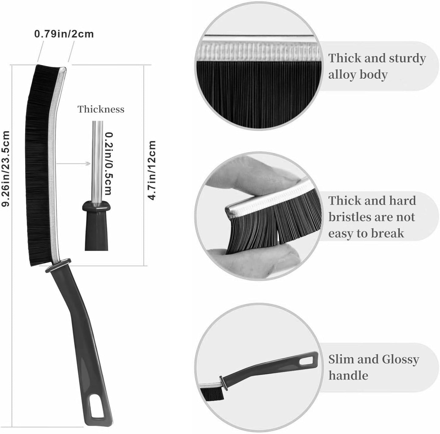 8 PCS Crevice Cleaning Brush,Hard Bristle Crevice Cleaning Brush,Crevice Cleaning Tool is Effective to Clean The Small Gap of Kitchen, tolilet and Windows.