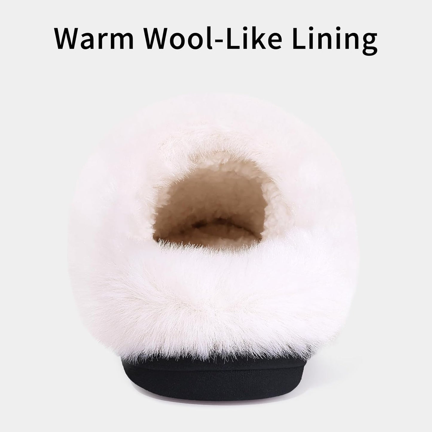 Evshine Warm Knit House Slippers for Women Comfy Wool-Like Lined Chenille Slippers with Memory Foam and Indoor Outdoor Soles
