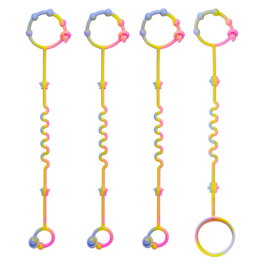 RTMOK Toy Straps for Baby,Silicone Setpacifier Clip,Applies to Car Seat Toy,Teether Toy,High Chair,Stroller Accessories,Baby Toy Clips,Cribs,Rocking Chair﻿