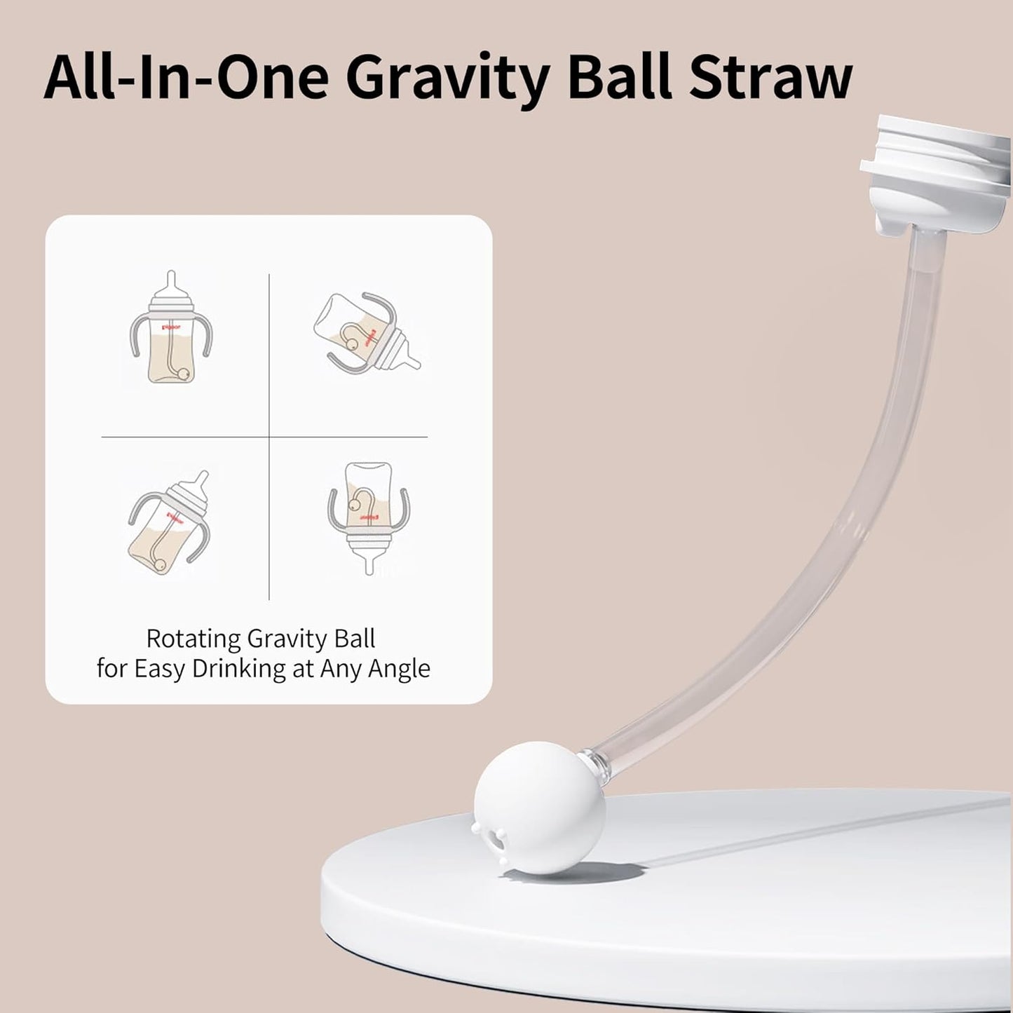 Pigeon Natural Weaning Silicone Sipper Conversion Kit - Smooth Toddler Transition Set | Includes Soft Sipper, Weighted Straws, and Cleaning Brushes | Ideal for Ages 12 Months+