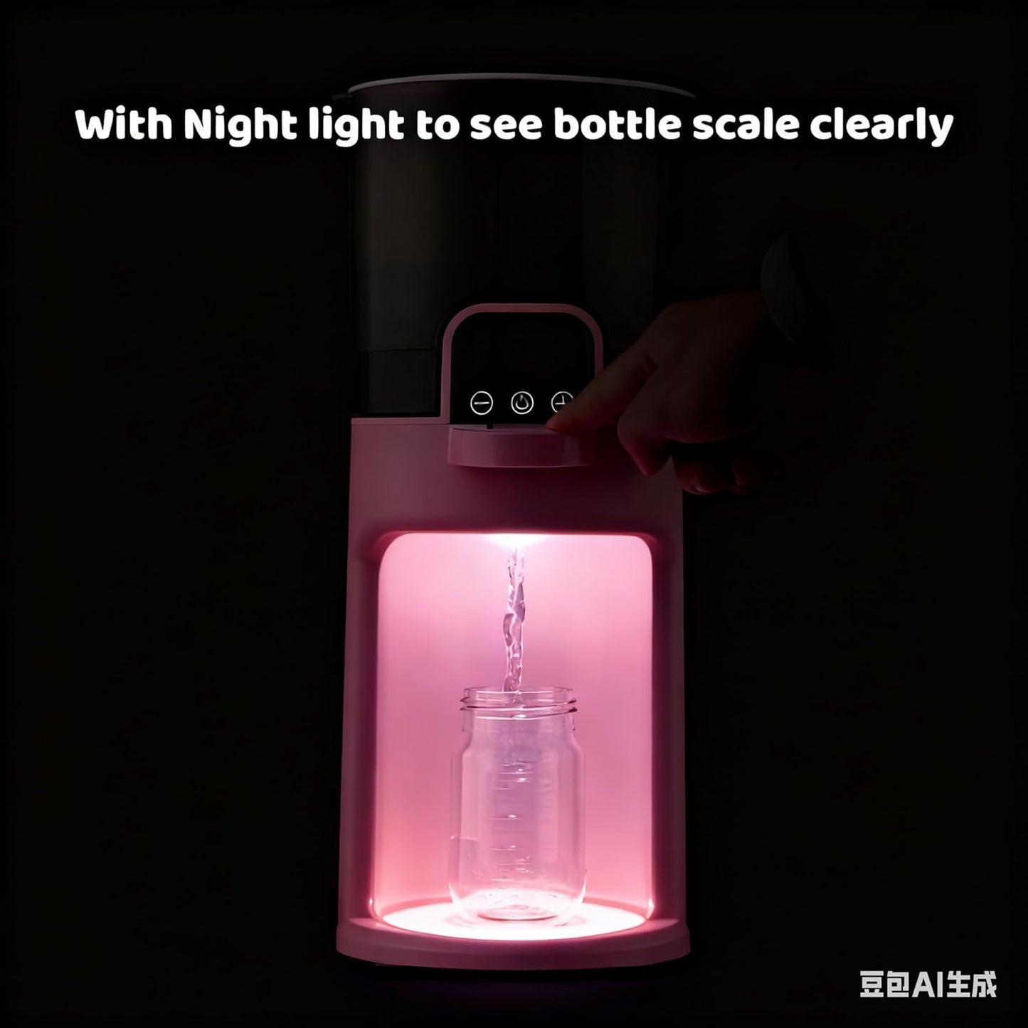 Instant Baby Bottle Warmer,Warm Water Dispenser for Making Formula Bottle Instantly,Detachable Container Easy Cleaning,24/7 Keep Warm, Adjustable Temperature(Pink,110V Only)