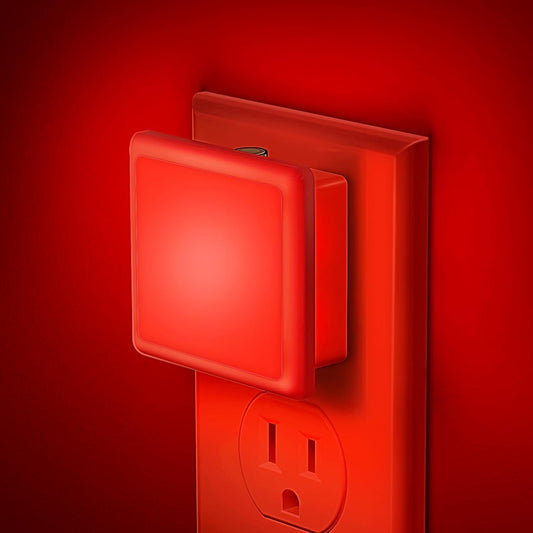 Red Night Light,JandCase Red NightLight[2 Pack],0.3W LED Night Light with Auto Light Sensor,Night Lamp Plug into Wall for Bedroom,Corridor,Hallway,Non-dimmable