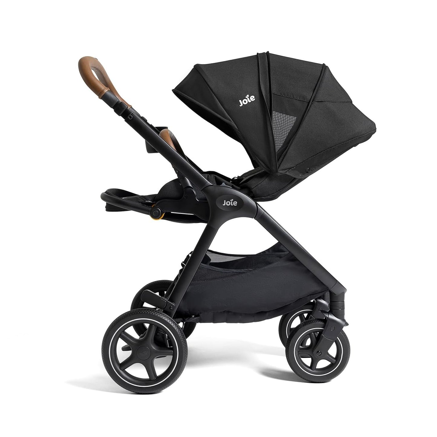 Joie Kava 3-in-1 Stroller and Mint Latch Car Seat Travel System with Reversible Seat, All-Wheel Suspension, and Flex in-Seat Comfort (Shale)