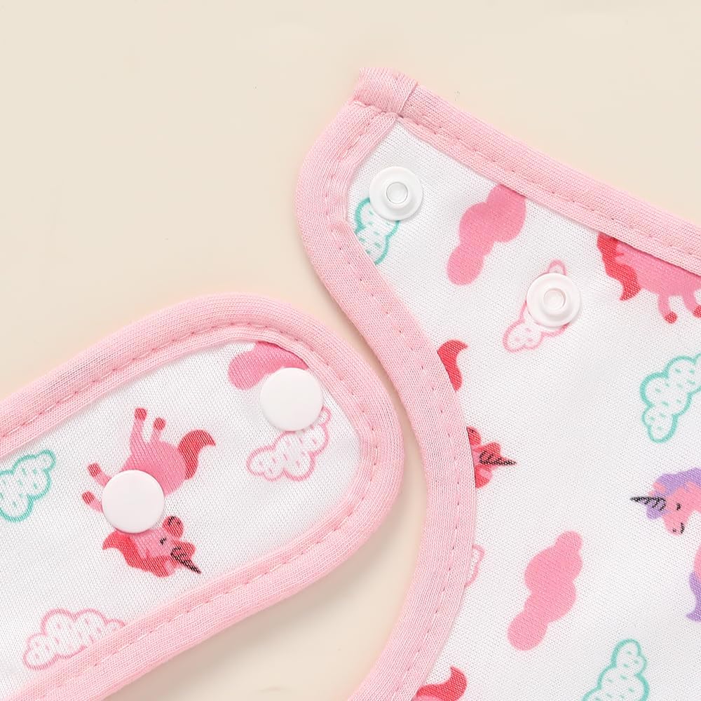 Pack of 6,Baby Bibs,Unisex,Soft and Absorbent,Adjustable,Easy to Use