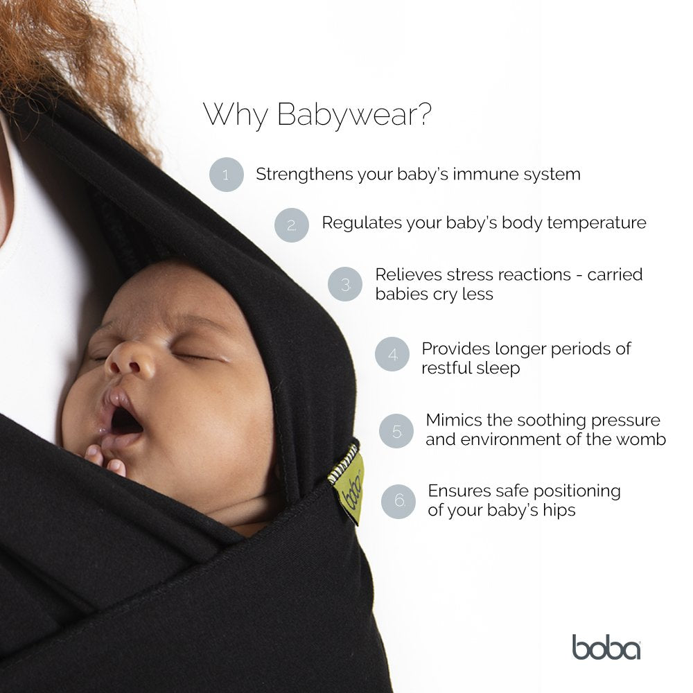 Boba Baby Wrap Carrier – Original Baby Sling Carrier for Newborns (7–35 lbs), Soft, Secure, Hands-Free & Ergonomic, Ideal for Comfortable Bonding, New Parents (Serenity Riviera)