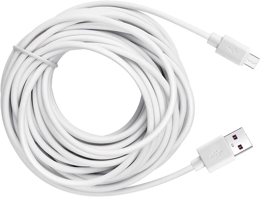 Smays Replacement 5V Micro USB Charging Cable for Infant Optics DXR-8, Motorola, Owlet Baby Monitors - 13-Foot (4 Meters) Power Cord