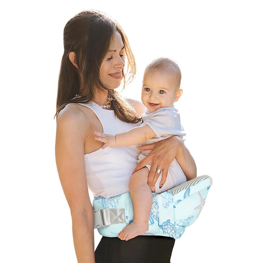 Baby Hip Carrier - Adjustable Waistband & Hip Seat for Newborn-Toddler (Up to 66 Lbs) with Pockets for Parents