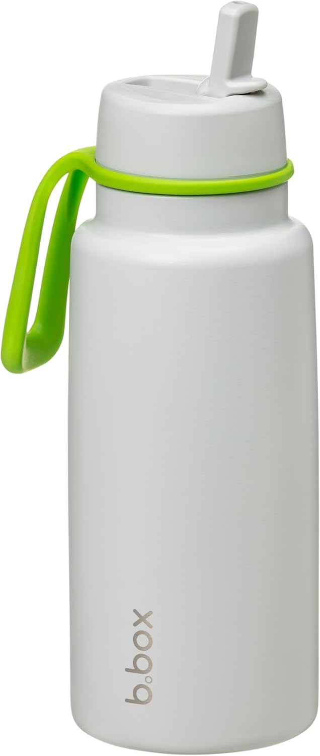 b.box Triple Insulated 34oz Water Bottle w/Stainless Steel Straw. 46 Hours Cold. Leak Proof Tumbler with Lid and Straw for Travel, Gym & School. BPA Free Sports Water Bottles.