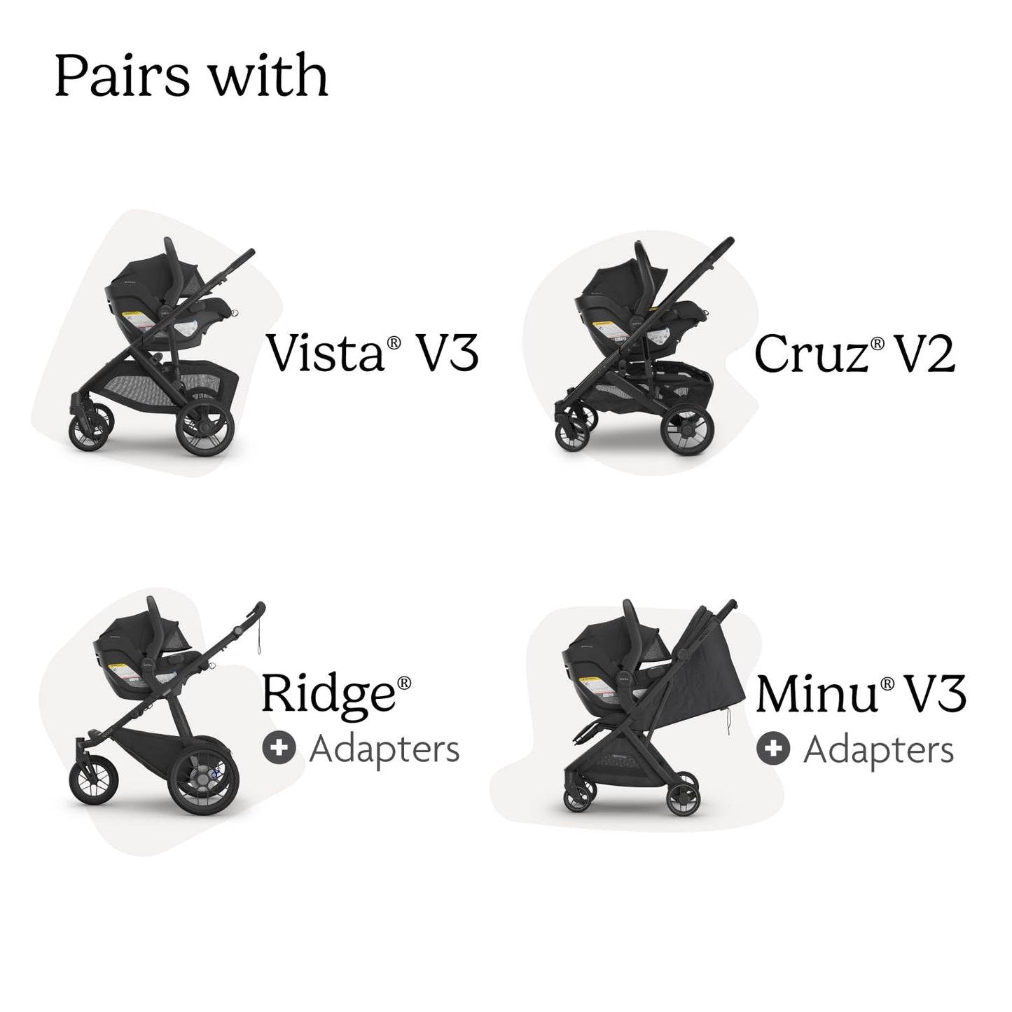 UPPAbaby Mesa V3 Infant Car Seat - Easy Installation + SmartSecure Technology - Attaches to Stroller | Base + Infant Insert Included - Callum (Stone Blue)