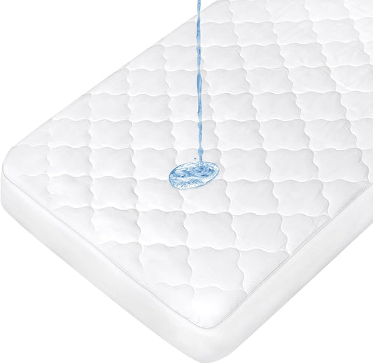 Pack and Play Mattress Pad, Compatible with Baby Trend Nursery Suite EZ-Fold Playard, Pack and Play Mattress Sheets Cover Protector Waterproof Soft Quilted