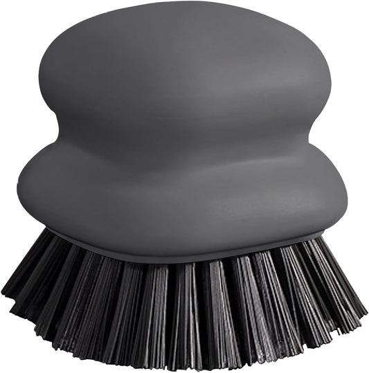 Dish Brush with Handle, Kitchen Scrub Brushes for Cleaning, Dish Scrubber with Nylon bristles for Sink, Pots, Pans(1Pack Grey Nylon bristles)