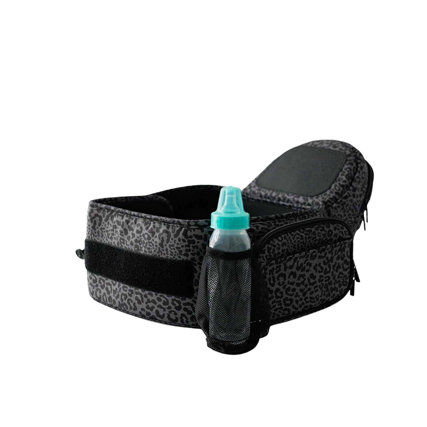 Tushbaby Ergonomic Hip Seat Carrier- for Babies and Toddlers 0-3yrs, Safety Approved, Structured Support, Convenient Pockets, Feeding Aid, Durable YKK Zippers, Foam-Free Build, (Jaguar)