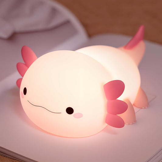 Axolotl Gifts, Cute Axolotl Night Light for Kids, Animal Silicone Nursery Night Lamp, Cute Room Decor Night Light for Kids Girls Boys Birthday Christmas Gifts